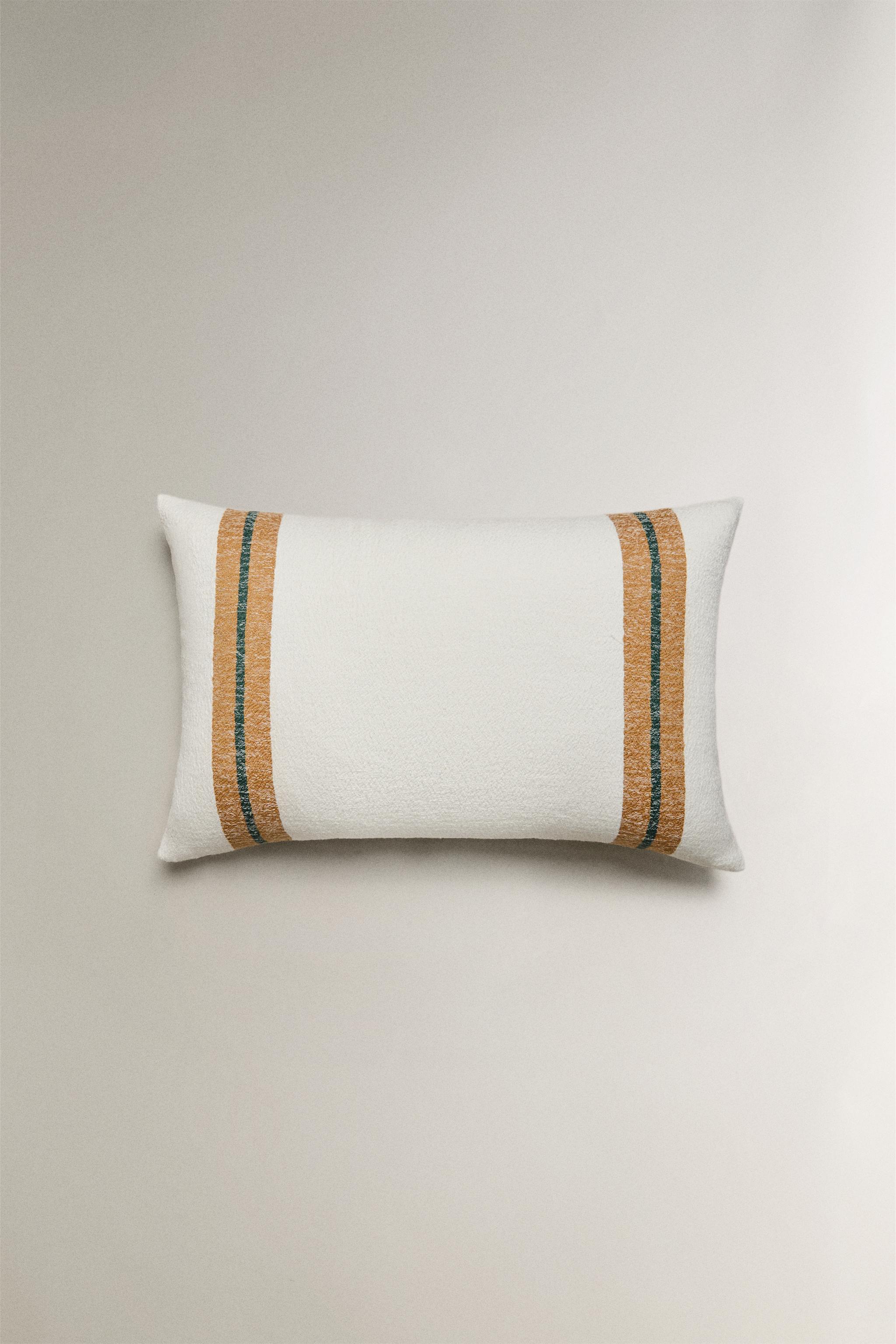 STRIPED THROW PILLOW COVER